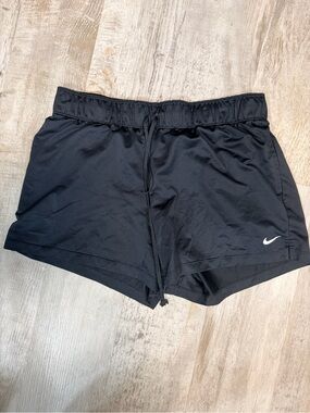 Nike Women's Black Athletic Running Shorts with Swoosh